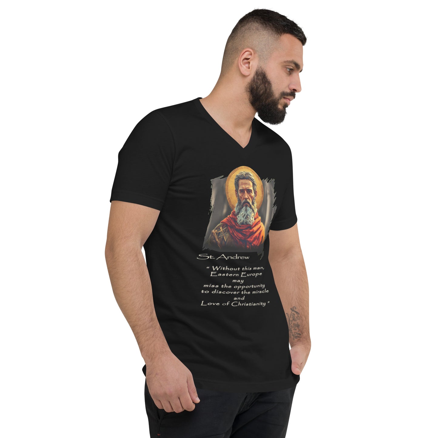 Unisex Short Sleeve V-Neck T-Shirt Saint Andrew