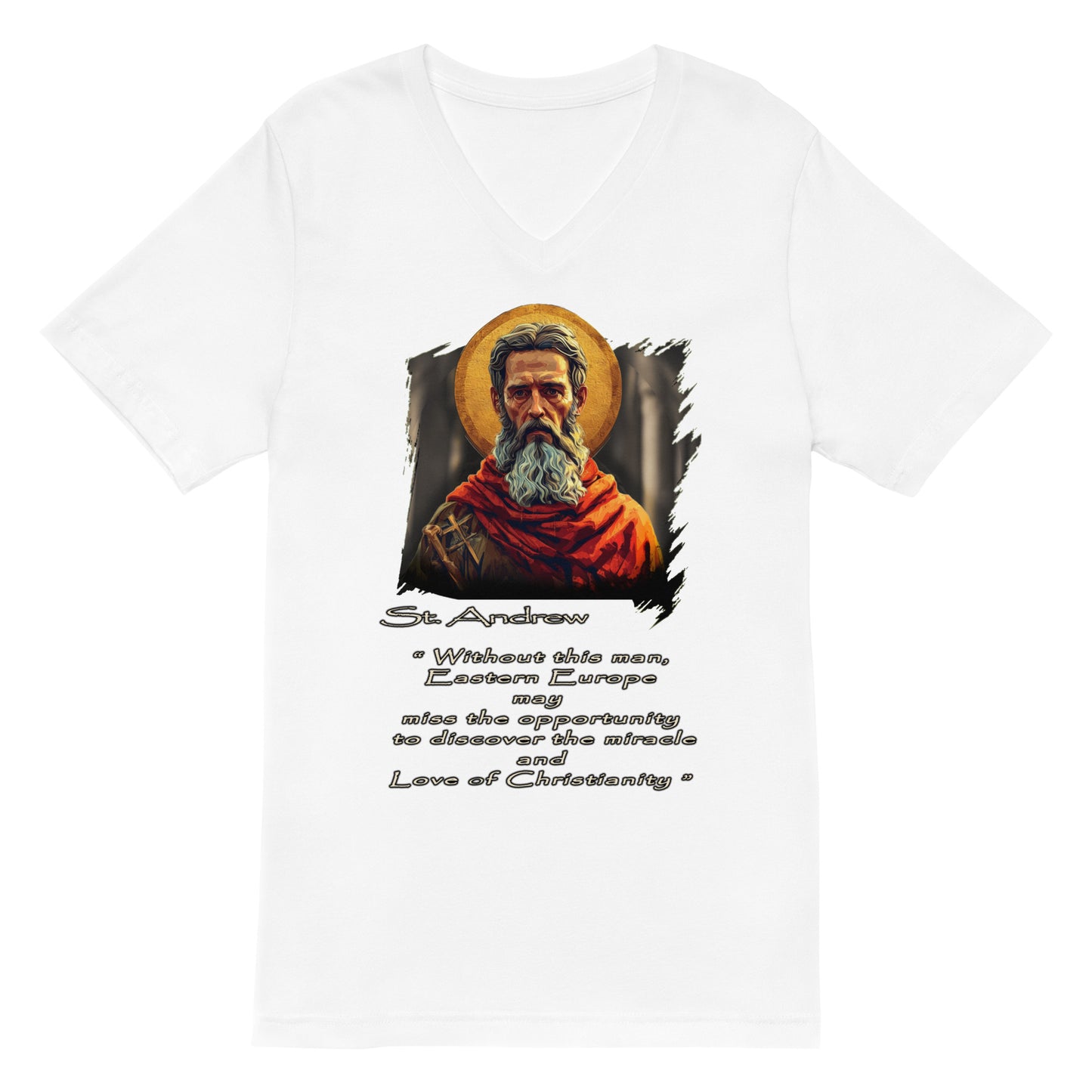 Unisex Short Sleeve V-Neck T-Shirt Saint Andrew