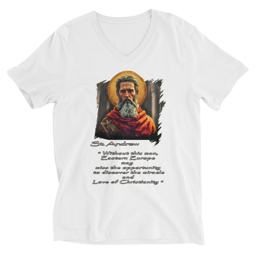 Unisex Short Sleeve V-Neck T-Shirt Saint Andrew