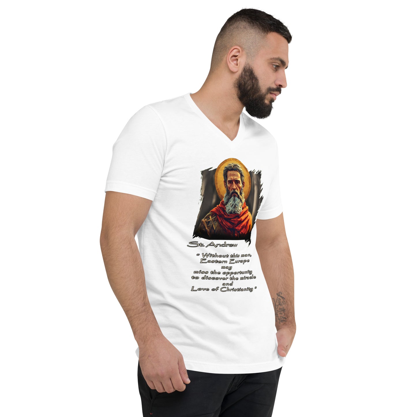 Unisex Short Sleeve V-Neck T-Shirt Saint Andrew