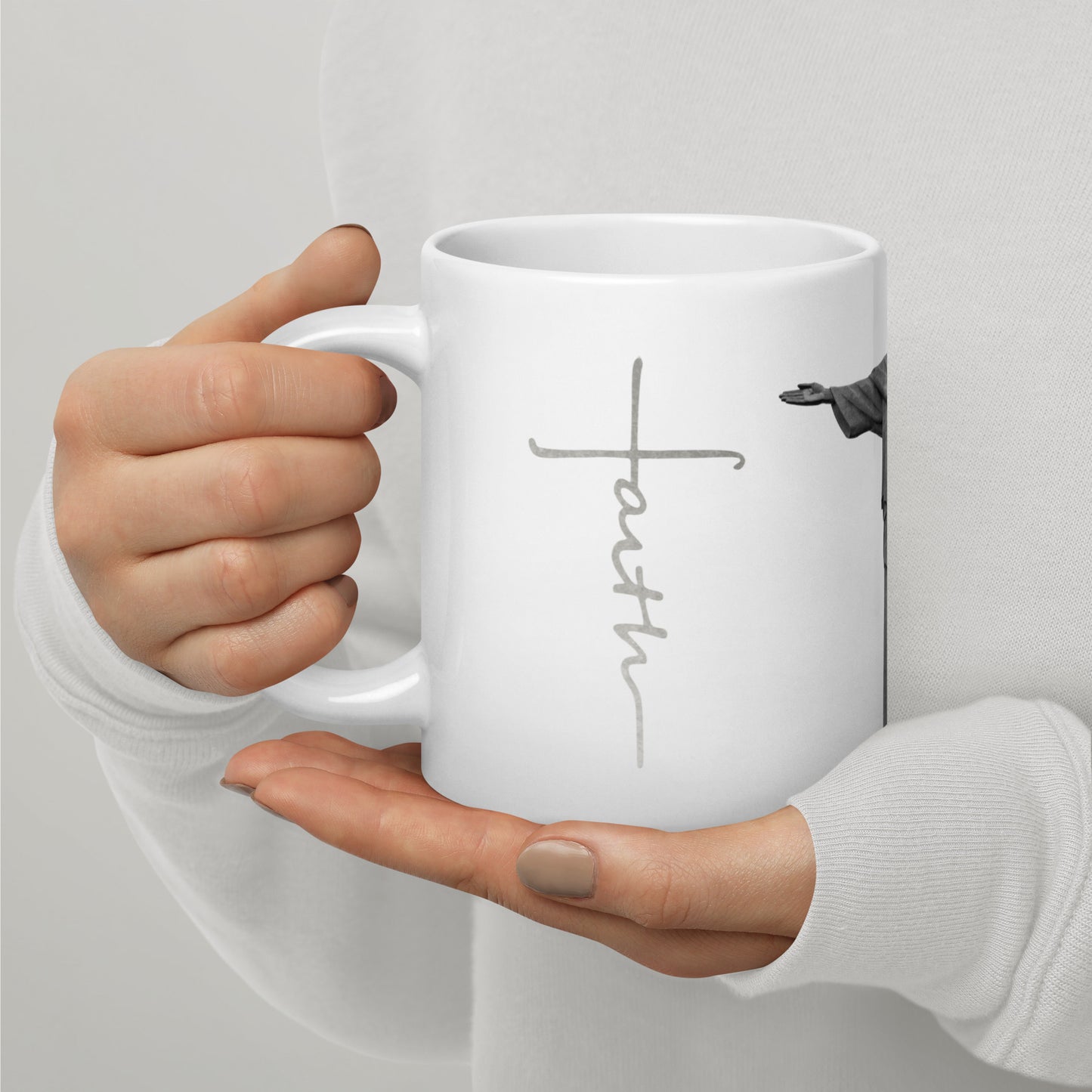 Faith-White glossy mug