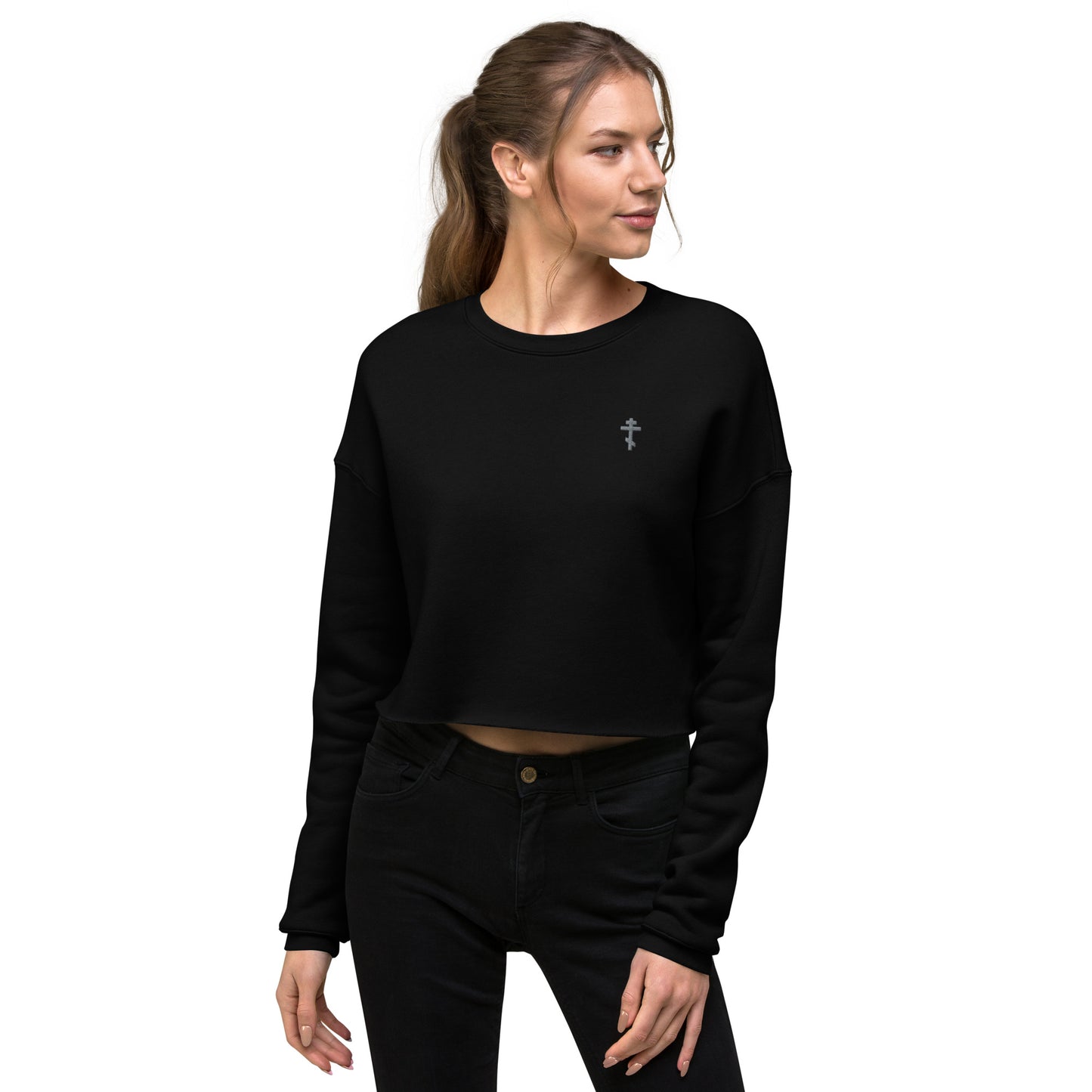 CHRSTIANS -Crop Sweatshirt ORTODOX CROSS