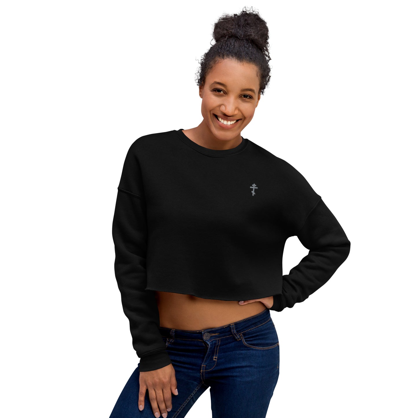 CHRSTIANS -Crop Sweatshirt ORTODOX CROSS