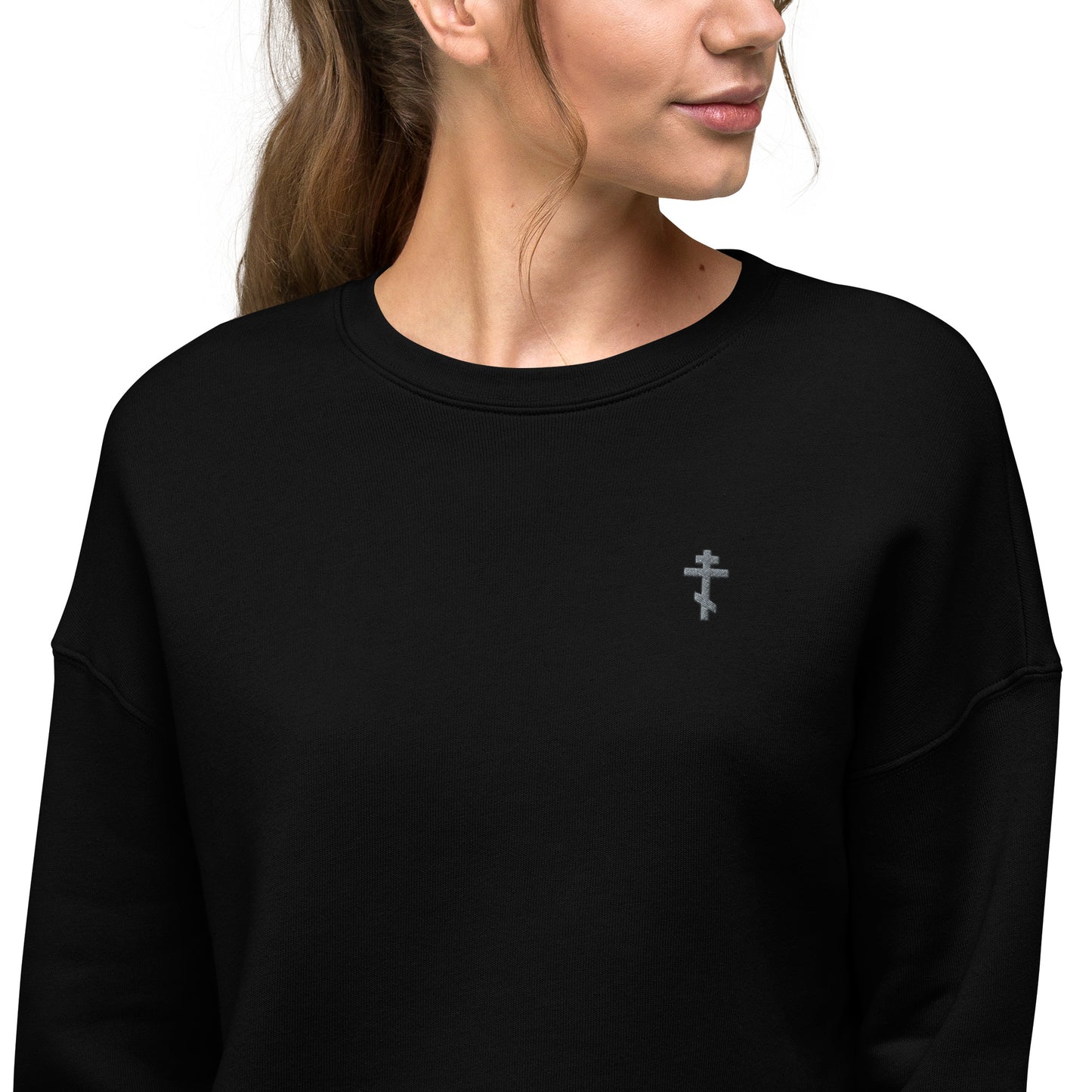 CHRSTIANS -Crop Sweatshirt ORTODOX CROSS