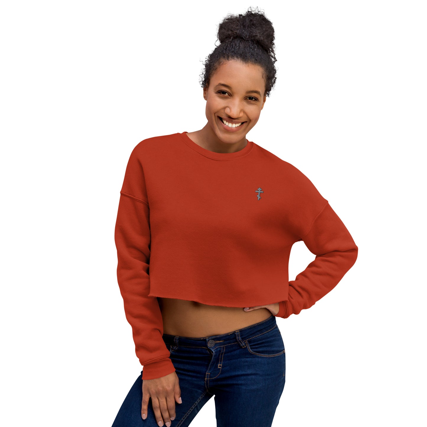 CHRSTIANS -Crop Sweatshirt ORTODOX CROSS