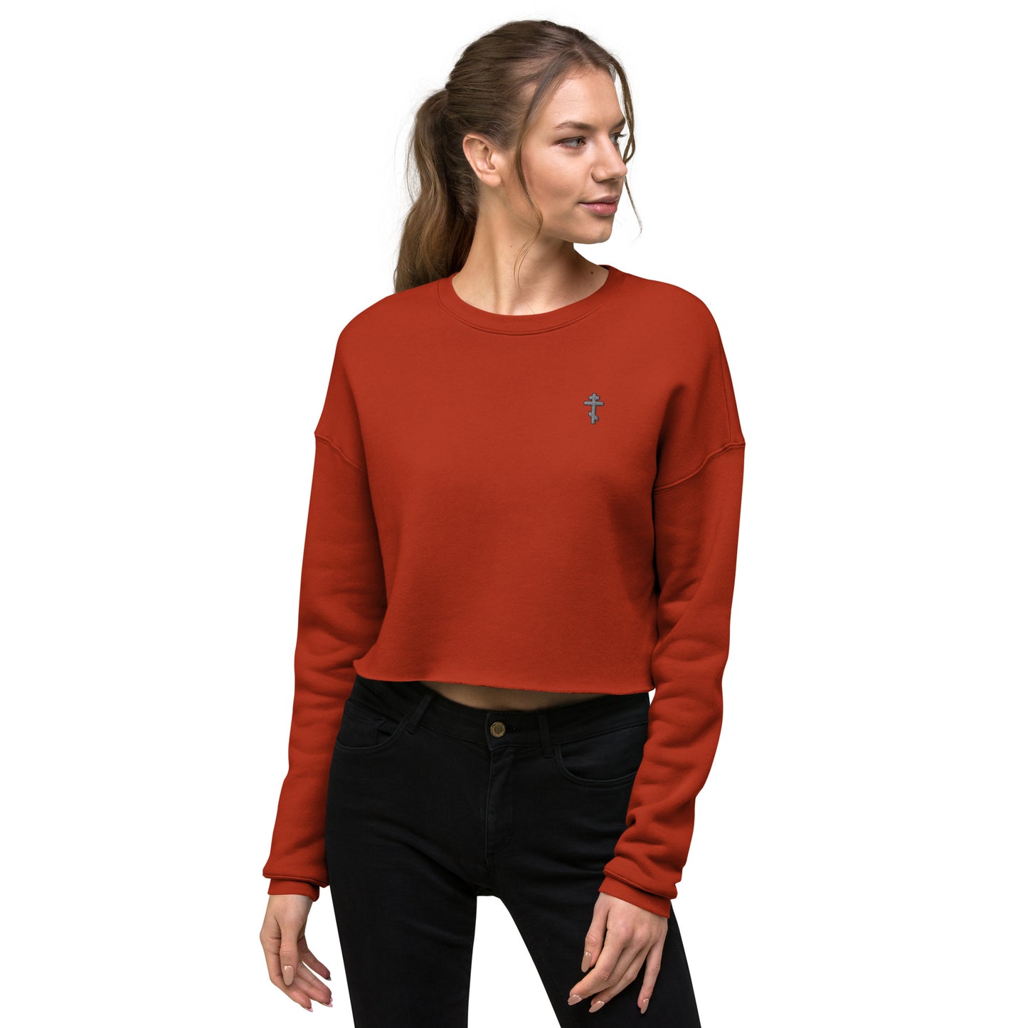 CHRSTIANS -Crop Sweatshirt ORTODOX CROSS