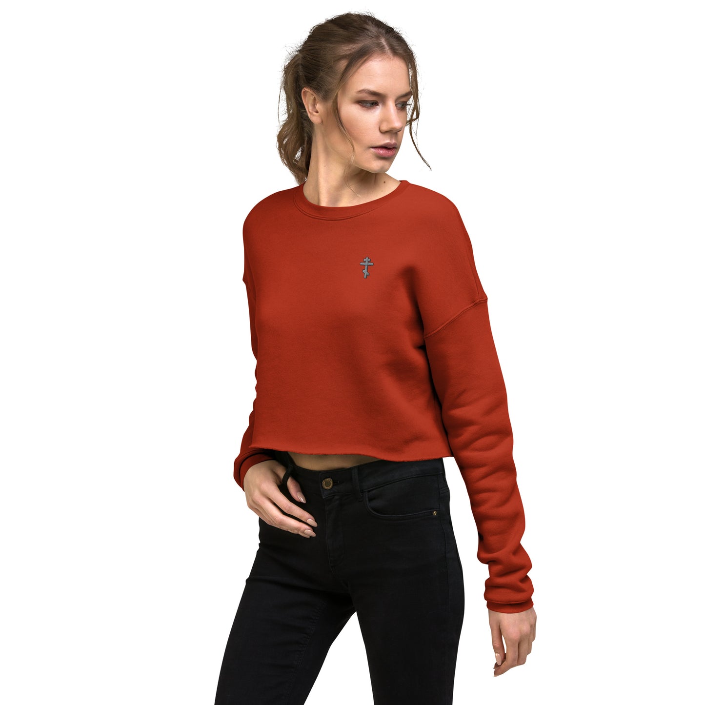 CHRSTIANS -Crop Sweatshirt ORTODOX CROSS