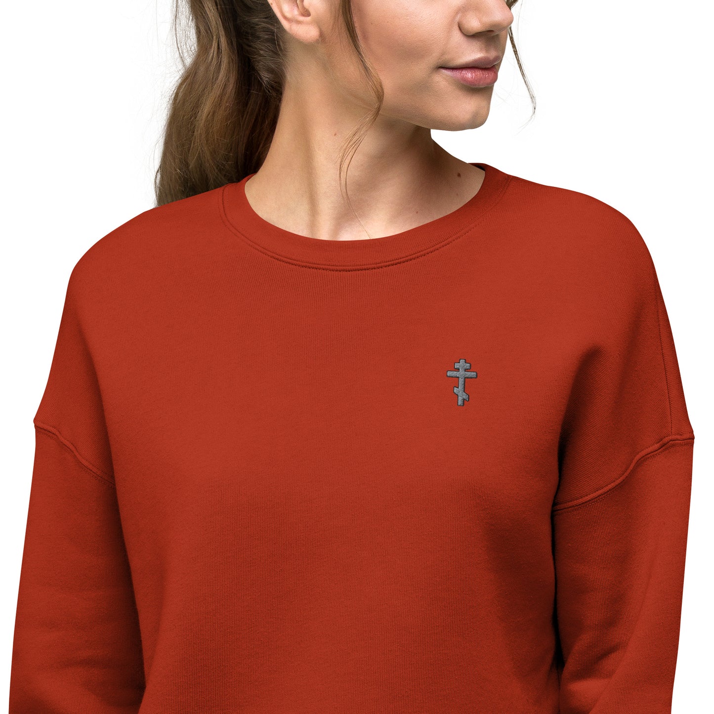 CHRSTIANS -Crop Sweatshirt ORTODOX CROSS