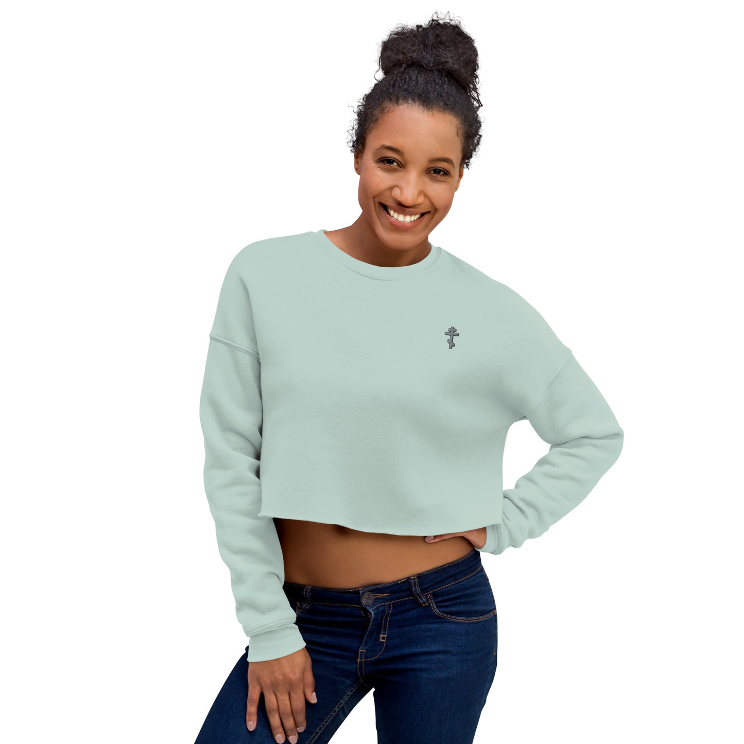 CHRSTIANS -Crop Sweatshirt ORTODOX CROSS