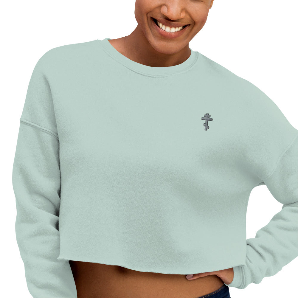 CHRSTIANS -Crop Sweatshirt ORTODOX CROSS