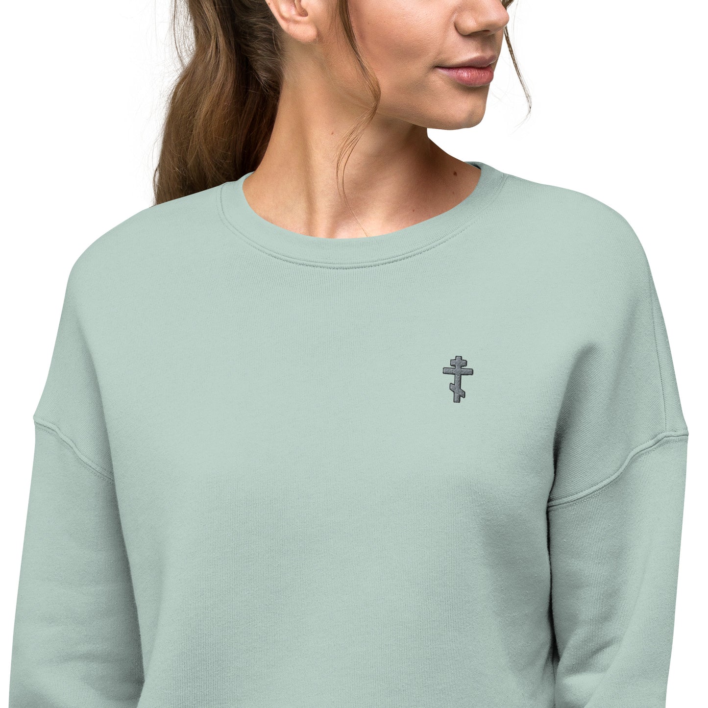 CHRSTIANS -Crop Sweatshirt ORTODOX CROSS