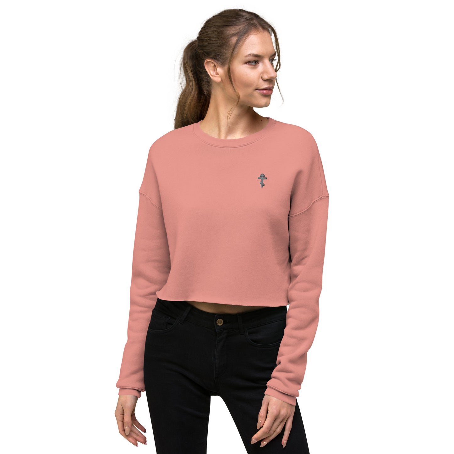 CHRSTIANS -Crop Sweatshirt ORTODOX CROSS