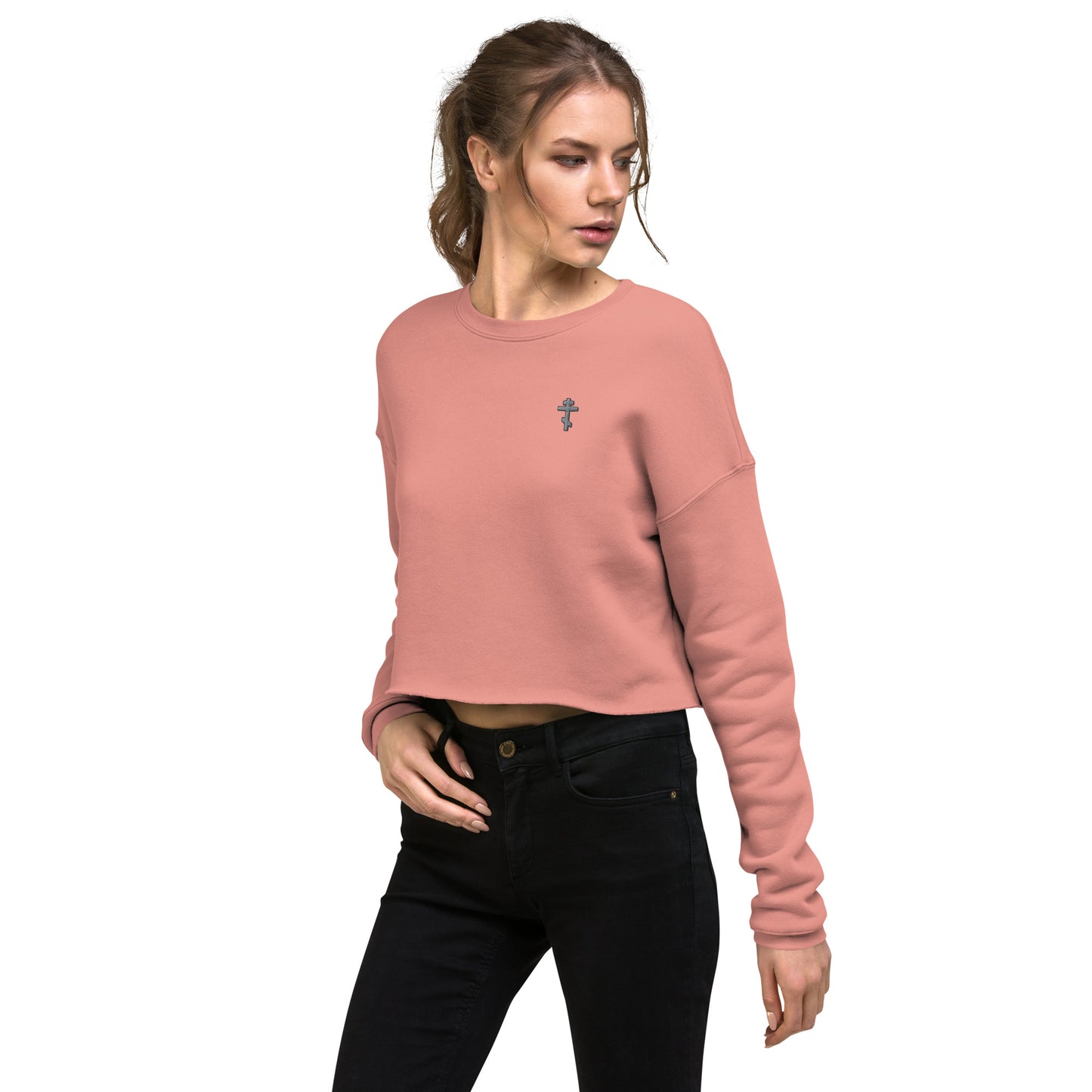 CHRSTIANS -Crop Sweatshirt ORTODOX CROSS