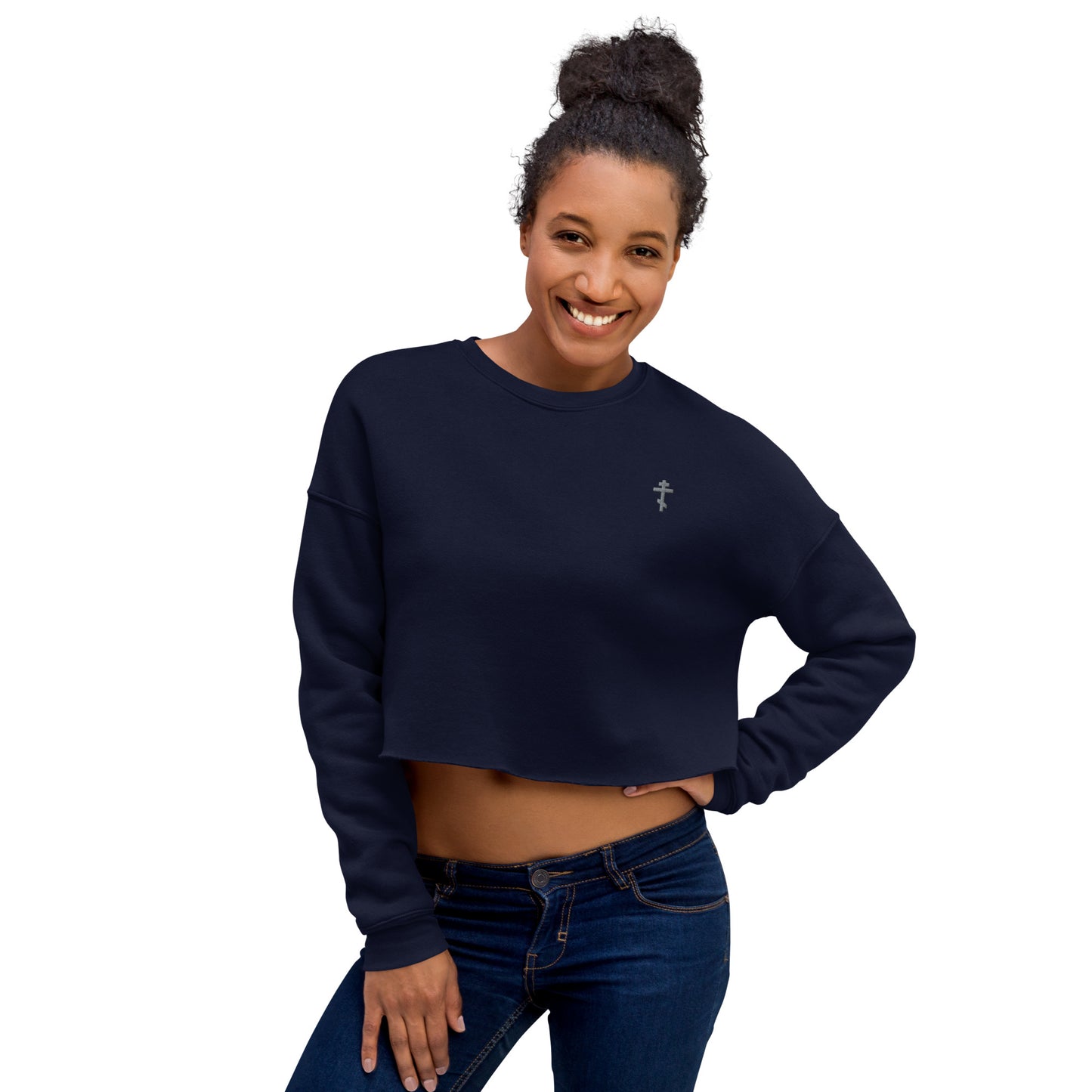 CHRSTIANS -Crop Sweatshirt ORTODOX CROSS