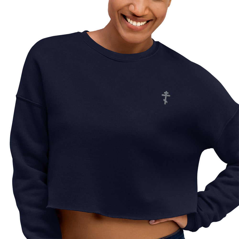 CHRSTIANS -Crop Sweatshirt ORTODOX CROSS