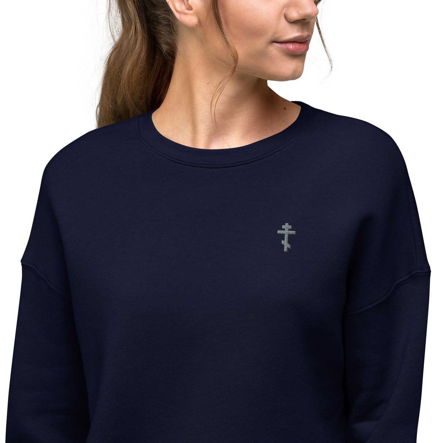 CHRSTIANS -Crop Sweatshirt ORTODOX CROSS