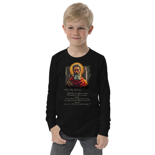 Youth long sleeve tee • 100% Airlume combed and ring-spun cotton Saint Andrew